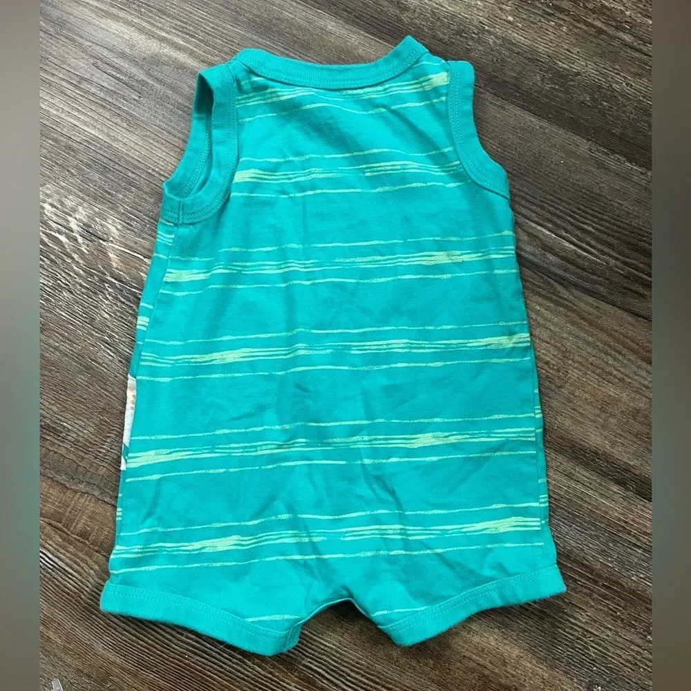 Carter’s Baby Boy Sleeveless Dinosaur Romper Size 3M